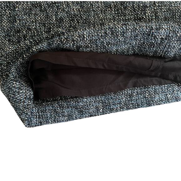 Loft Outlet Size 14 Tweed Mini Pencil Skirt-Chic Blue Black and White Colorway - Picture 6 of 7
